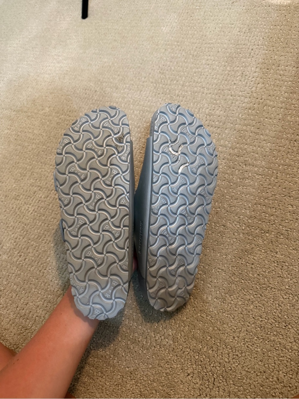 Silver Double-Buckle Birkenstocks - Picture 3 of 3
